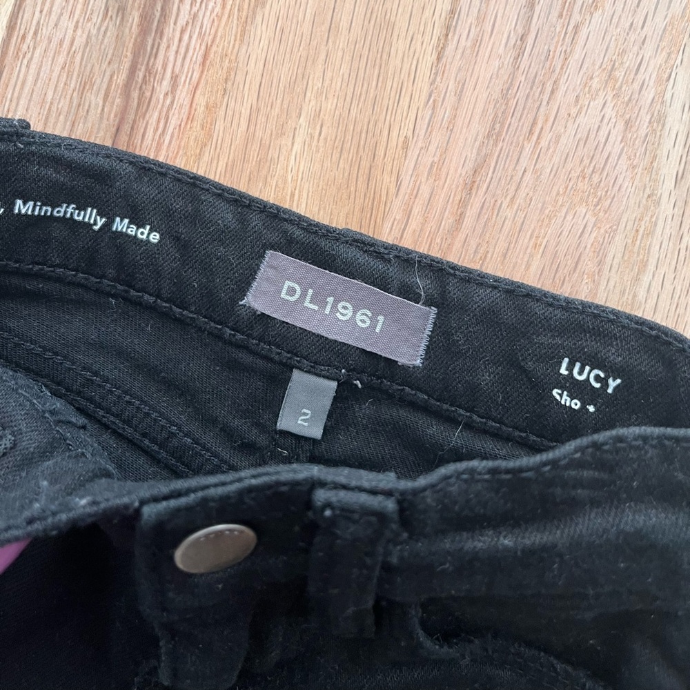 DL1961 Denim Shorts - Size 2, Blue + Black - Picture 2 of 6